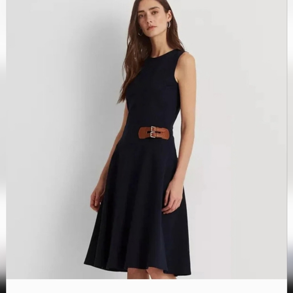 NWT Lauren Ralph Lauren Sleeveless Dress Size 16 - Picture 5 of 10